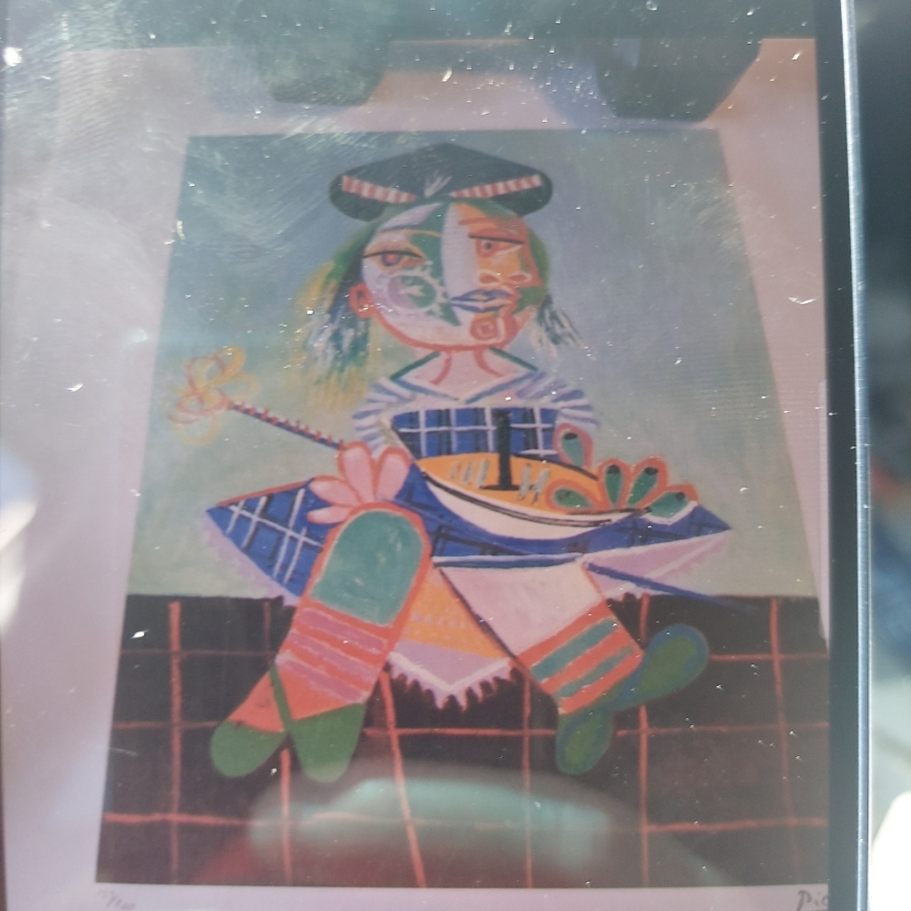 Pablo picasso. Print sign